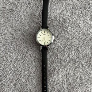 Fossil Black Strap Watch with Extra Bands